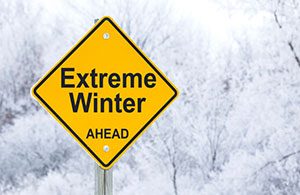 Extreme Winter warning sign